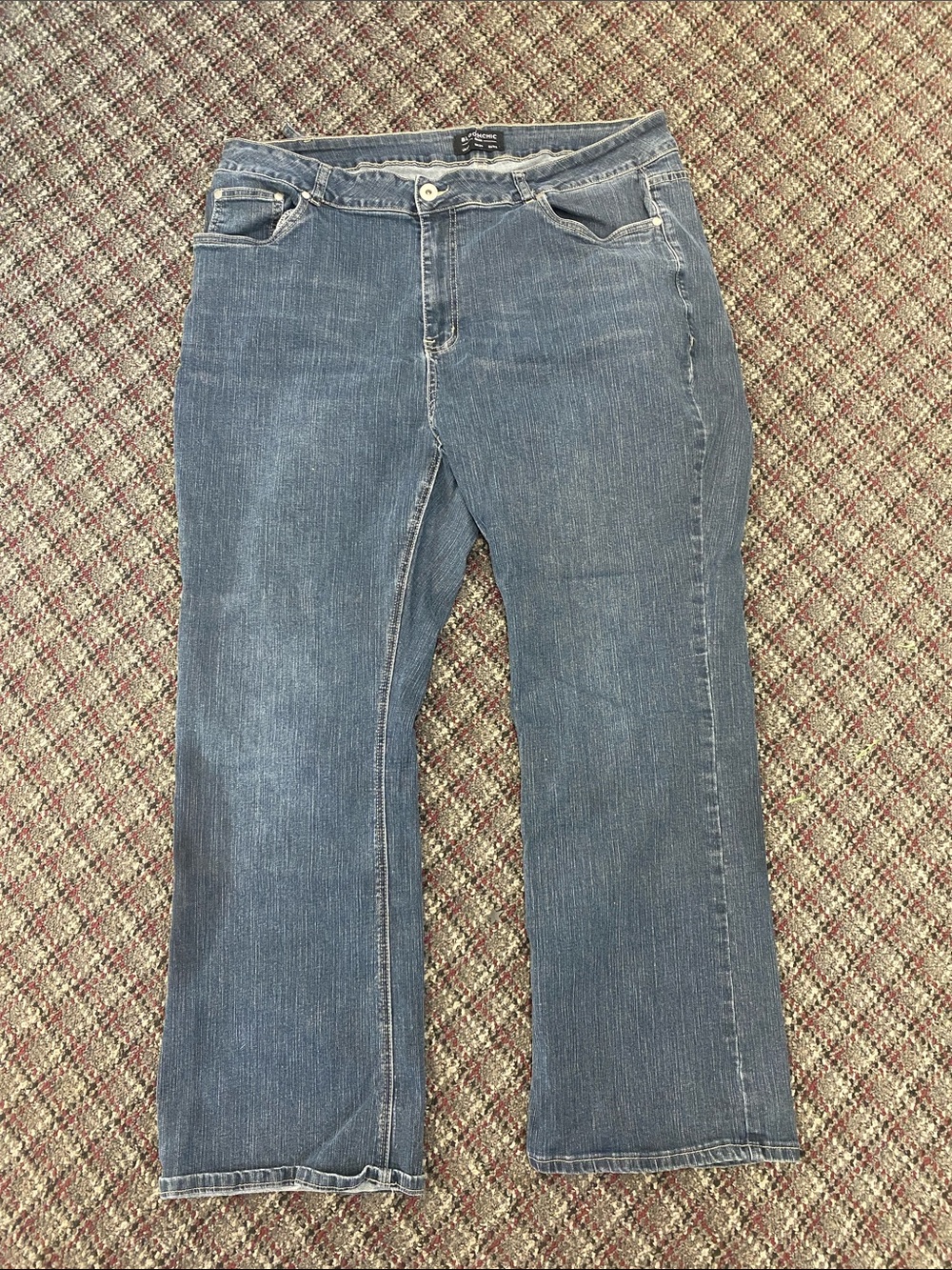 BloomChic Boot-Cut Jeans in Medium Blue Size 22